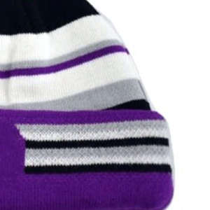 Bonnets d'hiver unisexes vierges |   Bonnets thermiques en acrylique tricotés avec logo personnalisé, motif à pois/nœuds |   Jacquard pour usage professionnel/Plage - Product Image 4