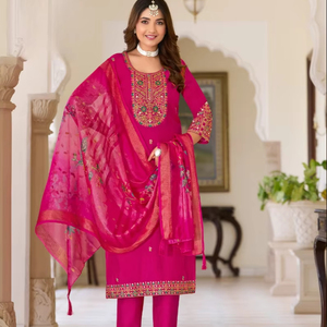 Premium Digital printed organza dupatta and Zari Weaving All over lady's <b>Kurti</b> woman - Product Image 1