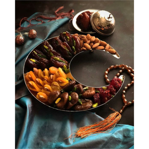 Plateaux de service en bois décoration Eid Mubarak vente chaude en bois Ramadan plateau lune support Table décoration fournitures - Product Image 2