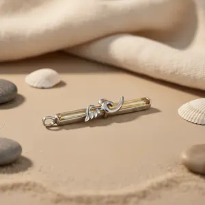 Colgante de Plata 925 con Piedra para Uso Diario, Chapado en Rodio, Oro Rosa y Platino, con Diseño de Números - Product Image 3