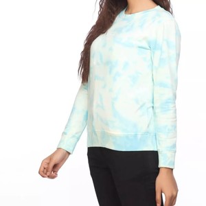 Sweat-shirt à col rond de haute qualité OEM pour femmes avec motif tie-dye, tissu tricoté en polyester/coton, style streetwear, hiver - Product Image 1