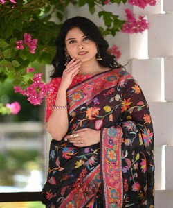 TENDENCIA BANARASI SUAVE SEDA ZARI TEJIDO TRABAJO SAREE CON BLUSA DESCOSADA DESPIECE DE FIESTA PRECIO AL POR MAYOR ROPA ÉTNICA COFFI - Product Image 1