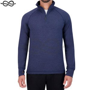 Camiseta de compresión de manga larga para hombre, camisetas para correr de capa base en azul marino, rendimiento y comodidad - Product Image 6
