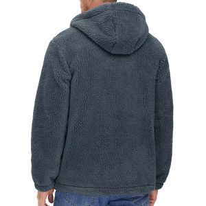 Button-Up <b>Sherpa</b> <b>Jacket</b> With Chest Pockets and Casual Fit Lightweight <b>Sherpa</b> Fleece Winter <b>Jacket</b> - Product Image 3