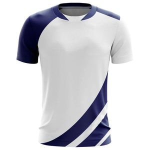 T-shirt personnalisé solide tricoté pour hommes T-shirt d'entraînement sportif unisexe de haute qualité T-shirt de volley-ball Tennis T-shirt en polyester à séchage rapide - Product Image 4