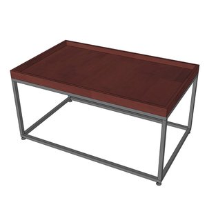 Table basse rectangulaire 100x60x50 (cm) durable, convertible, style moderne, meubles de salon avec plateau en bois et structure en fer TT68200 - Product Image 5