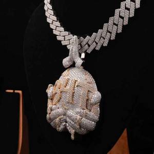 B4T Customized <b>Moissanite</b> Diamond Pendant Vintage 925 Sterling Silver Men's <b>Jewelry</b> for Parties Weddings Gifts - Product Image 2