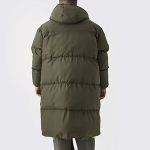 Chaqueta Acolchada Larga Ligera de Moda para Hombre con Bolsillos Tipo Cargo, Manga Larga, Abrigo Aislante Cortavientos - Product Image 3