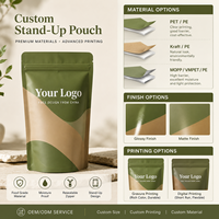 Sachets personnalisés pour café, pochettes verticales refermables avec fermeture éclair, sacs en Mylar imprimés avec logo, vente en gros