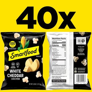 Palomitas de maíz Smartfood, sabor queso cheddar blanco, 0.625 onzas (paquete de 40) - Product Image 3
