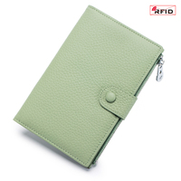 Dompet Kulit Premium Mewah untuk Tiket Perjalanan, Sampul Paspor, Pelindung Kartu Kredit & Identitas Anti RFID, Dilengkapi Kantong Koin Ber-resleting