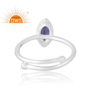 Dernière vente 925 argent Sterling naturel Tanzanite bague en pierres précieuses bijoux personnalisés pour les femmes cadeau pour elle - Product Image 2