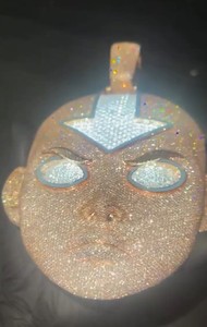 Pendentif Visage Unique avec Détail Émaillé, Personnalisé, Sertissage Moissanite VVS, Plaqué Or, Argent 925, Cadeau Hip Hop - Product Image 3