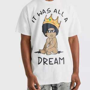 T-shirt en polyester de coton gaufré lourd de haute qualité t-shirt personnalisé surdimensionné blanc t-shirt pour hommes t-shirt graphique épais - Product Image 5