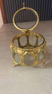 FURBISH HOME DECOR Boîte à bijoux en fer doré Organisateur pour bagues Colliers Cosmétiques - Product Image 4