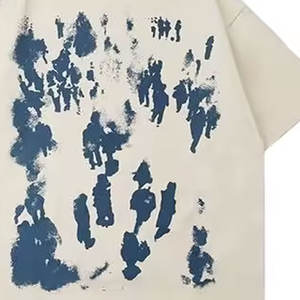 Logo personnalisé T-shirt lourd noir hommes t-shirt coton lourd de haute qualité épaule basse 100% coton t-shirts hommes - Product Image 6