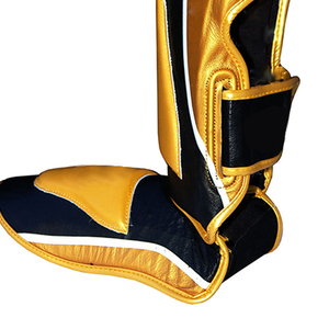 Espinilleras de seguridad con logotipo personalizado para adultos Almohadillas de paso de Karate elásticas MOQ bajo con diseño protector a todo color - Product Image 4