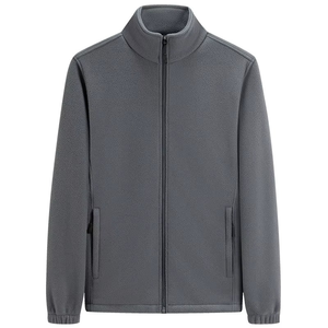 แจ็คเก็ตหนัง PU คุณภาพสูงสำหรับผู้ชาย สไตล์เกาหลี แฟชั่นกันลม แห้งเร็ว พร้อมโลโก้ด้านหน้า เหมาะสำหรับฤดูใบไม้ร่วงและฤดูหนาว - Product Image 5