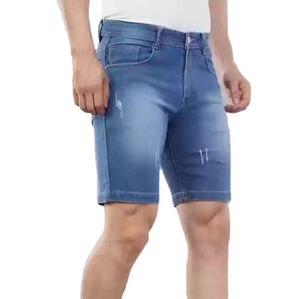 Pantalones Cortos de Mezclilla Vintage para Hombre, Estilo Urbano, Lavado Claro con Cristales, Transpirables, Ecológicos, Calidad Premium, Venta al Por Mayor 2026 - Product Image 2