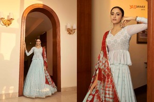 Estilo de Bollywood mujeres Lehnga Choli hilo y papel espejo trabajo Lehenga Choli para desgaste de la boda en precio al por mayor - Product Image 4