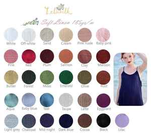 Robe mi-longue en lin bio pour femmes, confortable et élégante, design à épaules dénudées, vêtements d'été lavables. - Product Image 6