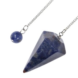 Sodalite-péndulo perfecto para limpieza de chakras, espiga y equilibrio de sodalita, es una piedra excelente para llevar como joyería - Product Image 5