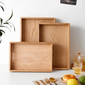 Plateau de service fini naturel de taille personnalisée plateau en bois de manguier pour collations plateau de service de thé avec poignée pour décoration de table - Product Image 4