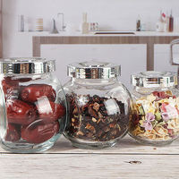 Pot en verre transparent hermétique Unalilia Luxury Kitchen Storage (BL77/BL82) 50ml/100ml pour aliments, thé, collations, bonbons