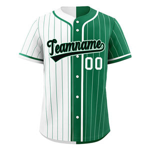 Maillot de baseball multicolore à rayures et patchwork de haute qualité pour adultes 2025, logo personnalisé, broderie sublimée, vêtements de sport respirants - Product Image 3