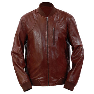 Chaqueta de cuero para hombre de Material puro personalizada OEM, ropa de Otoño Invierno apta para chaqueta de abrigo de cuero genuino para hombre, envío DDP - Product Image 2