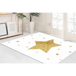 Starry <b>Chenille</b> <b>Rug</b>: White Nursery Decor, Soft Kids <b>Rug</b>,With Pile Soft <b>Rug</b> - Product Image 2