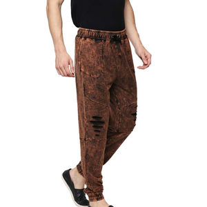 กางเกงจ็อกเกอร์ผู้ชายทรงตรงเอวกลาง สีพื้น ผ้าฝ้าย 100% ซักแล้ว แห้งเร็ว ระบายอากาศได้ดี สไตล์ลำลอง - Product Image 4