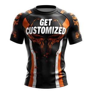 Protector Rash MMA personalizado de alta calidad con mangas cortas completas para flexibilidad y diseño fuerte kimono de jiu jitsu - Product Image 4