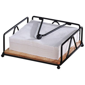 Porte-serviettes en métal pour table et cuisine, porte-serviettes moderne en acier inoxydable lesté pour la maison et les buffets - Product Image 3