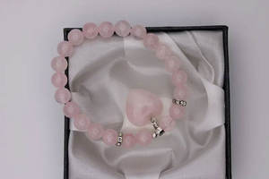 Pulsera de Cuarzo Rosa Natural Hecha a Mano de 8x15mm con Engaste de Bisel para Joyería de Moda, Ideal como Regalo de Cumpleaños - Product Image 5