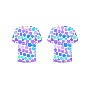 เสื้อยืดผู้ชายสั่งทำขายส่ง ลายจุดสีม่วง พิมพ์ลายกราฟิกแบบซับลิเมชั่น ทรงบับเบิ้ลแทรคสตาร์ รับผลิตแบบ OEM แบรนด์ส่วนตัว TSI-G05-P0651 - Product Image 1