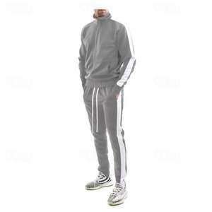 Survêtement de jogging pour homme avec logo personnalisé en gros, entraînement athlétique, fermeture éclair, costume de sport ajusté pour l'hiver, fabriqué au Pakistan - Product Image 5