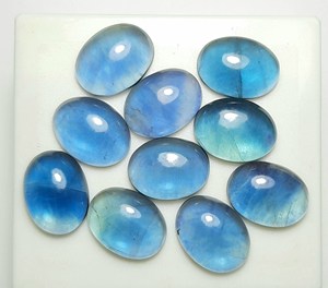 100% ธรรมชาติคุณภาพสูง Fluorite รูปไข่ Cabochon อัญมณี Fluorite รูปไข่ขนาด 3*5 ถึง 18*25 มม.รูปไข่สําหรับเครื่องประดับแฟนซีทําอัญมณี - Product Image 4