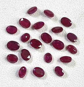 พลอยทับทิมแอฟริกันธรรมชาติทรงรีขนาด 3x4 มม. สีชมพูแดง คุณภาพดี ราคาดีที่สุด สำหรับทำเครื่องประดับ - Product Image 2