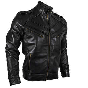 Chaqueta de cuero para hombre, material impermeable antiarrugas, superventas, chaqueta de diseños de tendencia superior para hombre con calidad superior - Product Image 1