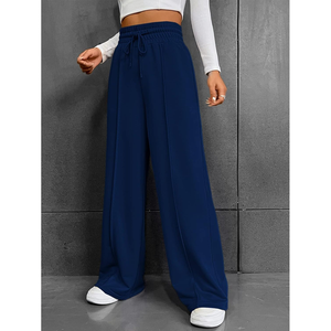 Pantalones holgados de pierna ancha transpirables de alta calidad 2025 para mujer Pantalones holgados de cintura alta para todas las estaciones para mujer - Product Image 6