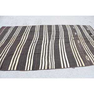 พรมตุรกีขนาด 5.9x11 ฟุต, พรมขนาดใหญ่สไตล์วินเทจ, พรมสีน้ำตาลล้วน - Product Image 3