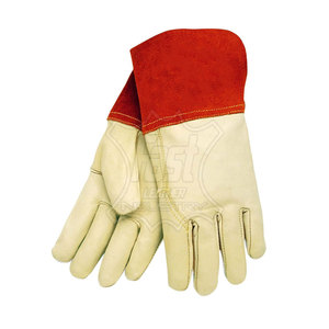 Guantes de Soldadura de Cuero Duraderos para Fundición y Trabajo con Acero, Guantes de Soldadura de Cuero Cosidos, Guantes de Seguridad Resistentes al Calor - Product Image 5