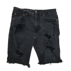 Men Street Wear Denim 100% Cotton Shorts Custom Printed Distressed Embroidery Shorts - Product Image 2