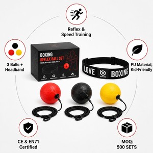 Set <span class=keywords><strong>di</strong></span> Palline per <span class=keywords><strong>Riflessi</strong></span> 3 Palline in Materiale PU Adatte ai Bambini Leggere Portatili Fascia Regolabile Allenamento <span class=keywords><strong>di</strong></span> Reazione Migliora i <span class=keywords><strong>Riflessi</strong></span> - Product Image 3