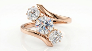 Anillo de Diamantes para Mujer, Corte Brillante Redondo, Joyería Clásica de Compromiso, Diamantes Cultivados en Laboratorio - Product Image 3