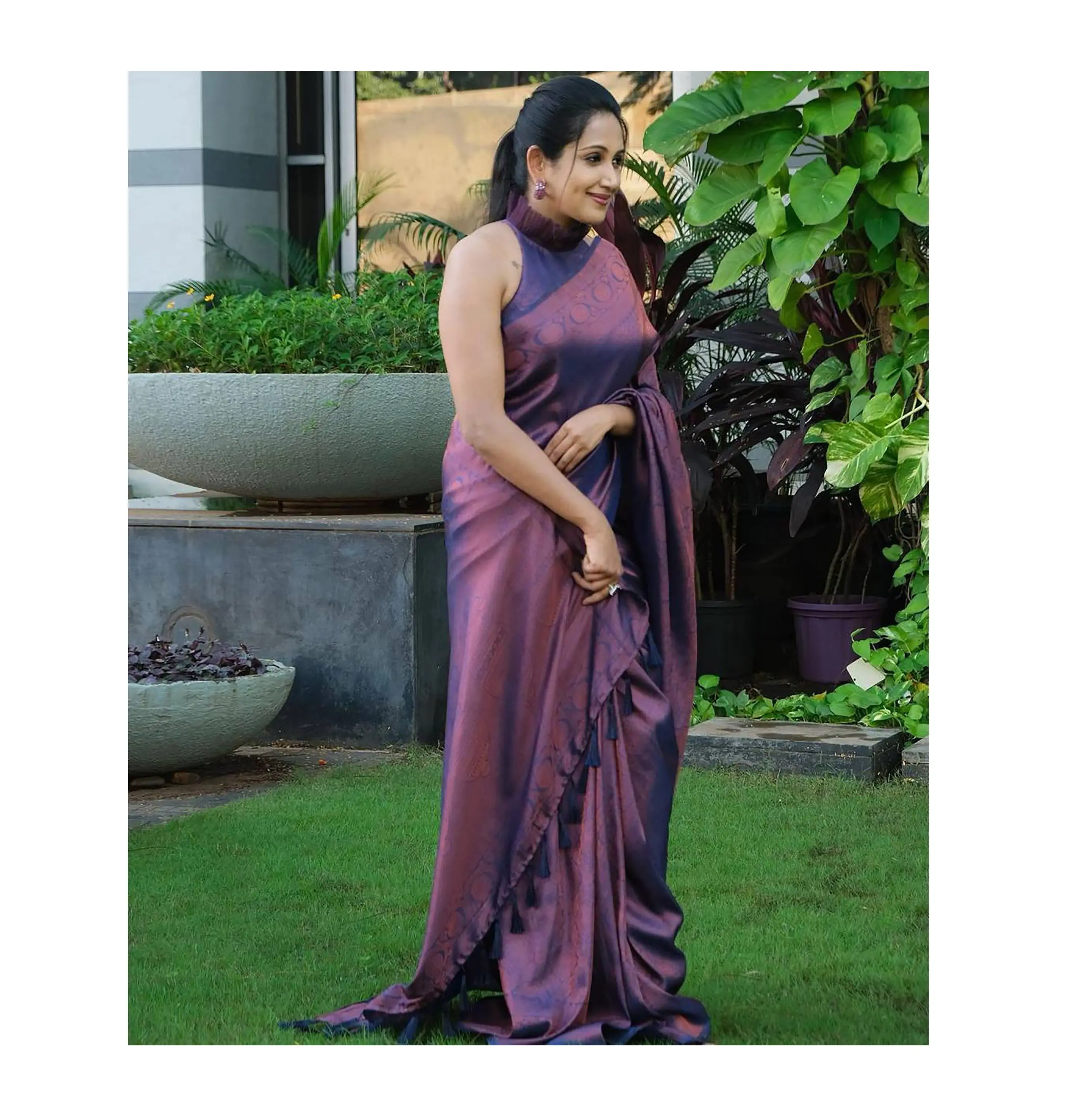 Look riche dernier concepteur Banarasi doux soie Saree avec chemisier non cousu pièce pour les femmes indiennes et pakistanaises prix de gros