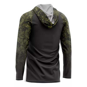 Sprixo Enterprises UV Pesca Pullover Sudadera con capucha Camisas 100% Poliéster Spandex Ropa deportiva Ropa de pesca Impresión por sublimación - Product Image 5