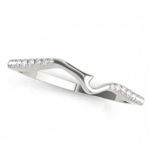 0.17ct Diamond Twist Bypass <b>Bridal</b> <b>Set</b> with Platinum Fine <b>Jewelry</b> Wedding Ensemble - Product Image 4