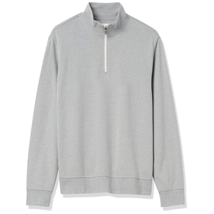 Sweat-shirt à col montant et demi-zip avec logo personnalisé, mélange de coton de haute qualité, coupe classique, sweat-shirts élégants pour hommes, prix bas et MOQ - Product Image 5
